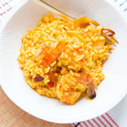 Pressure-Cooker Shrimp and Saffron Risotto