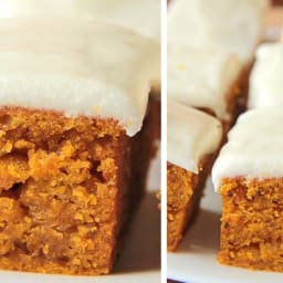 Pumpkin Bars with Cream Cheese Frosting