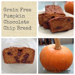 Pumpkin Chocolate Chip Bread (Grain Free, Dairy Free, Nut Free)