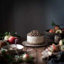 Pumpkin Cider Cheesecake + Oat Pecan Cookie Crumble