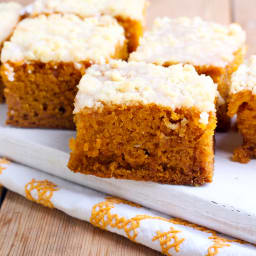 Pumpkin Coffee Cake with Brown Sugar Glaze