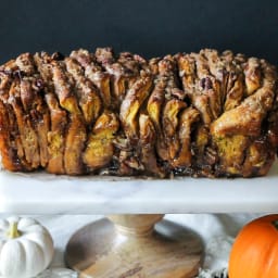 Pumpkin Pecan Cinnamon Sugar Pull Apart Bread