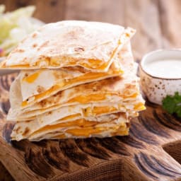 Quesadillas with Orange Chicken