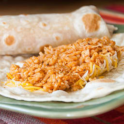 Quick Chicken and Rice Burritos