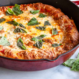 Quick Skillet Pizza with Hot Honey Drizzle