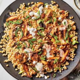 Quick Smoky Mushroom and Barley Salad With Poblano