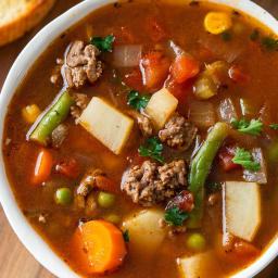 Quick Vegetable Ground Beef Soup