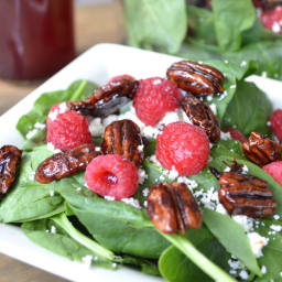 Ranch Market Spinach, Chicken w/ Raspberry Walnut Vinaigrette Salad