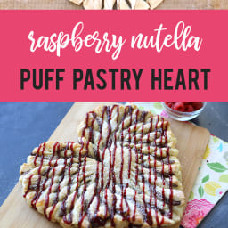 Raspberry Nutella Puff Pastry Heart