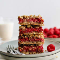 Raspberry Oat Crumble Bars