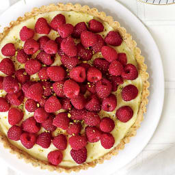 Raspberry Tart with a Pistachio Crust