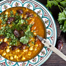 Recette de soupe végétalienne Harira et dattes medjool