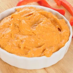 Red Bell Pepper and Hummus