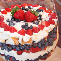 Red, White and Blue Trifle