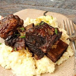 Red Wine Pomegranate Slow Cooker Short Ribs