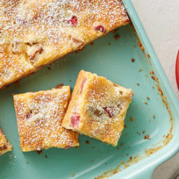 Rhubarb Gooey Butter Cake Bars