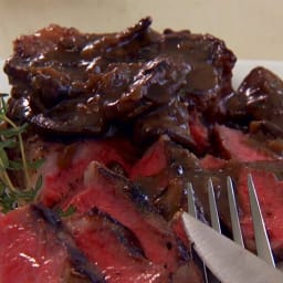 Rib Eye Steaks with Mushroom Sauce