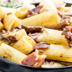 Rigatoni Pasta with Mushrooms and Prosciutto