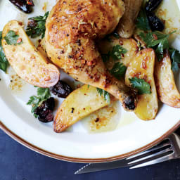 Roast Chicken with Potatoes and Olives