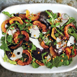 Roasted Acorn and Delicata Squash Salad
