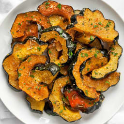 Roasted Acorn Squash with Parmesan and Herbs