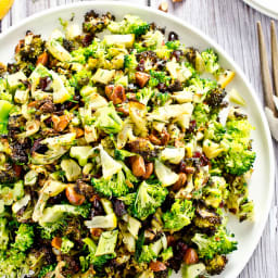 Roasted Broccoli Salad with Lemons and Almonds