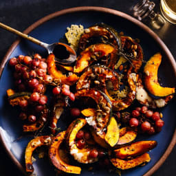 Roasted Kabocha Squash and Grapes