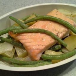 Roasted Potatoes & Green Beans With tangy dressing