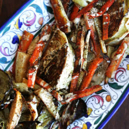 Roasted Vegetables with Tahini, Lemon & Za’atar