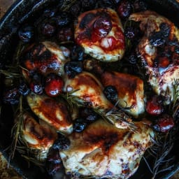 Rosemary Cherry Balsamic Roasted Chicken