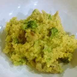 Saffron Rice with Curry Chicken