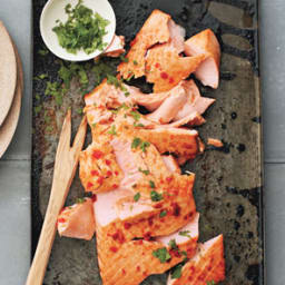 Salmon With Sriracha Sauce and Lime