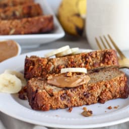Salted Peanut Chocolate Banana Bread