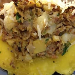Sausage and Apple Stuffed Acorn Squash