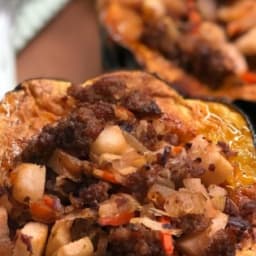 Sausage-and-Pear-Stuffed Acorn Squash Recipe