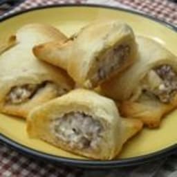 Sausage, onion, crescent bites