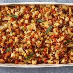 Sausage-Pear Stuffing