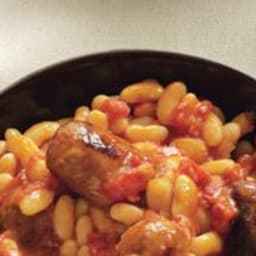 Sausages with White Beans in Tomato Sauce