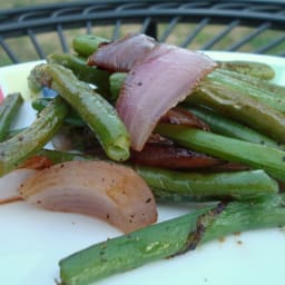 Sauteed Green Beans and Red Onion