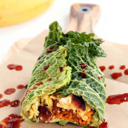 Savoy Cabbage “Breakfast Burrito” with Sweet Potato Noodles