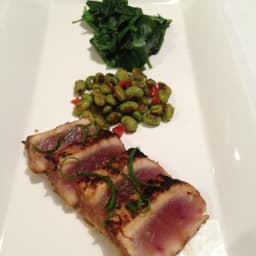 Seared Ahi Tuna with Blistered Edamame