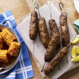 Seekh kebabs and spicy chilli corn