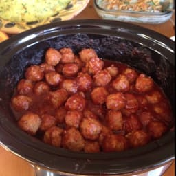 Semi homemade crockpot meatballs