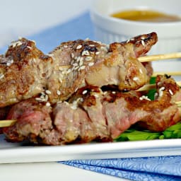 Sesame CranButter Sirloin Steak Tip Skewers Recipe