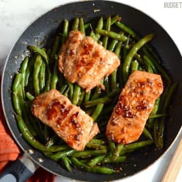 Sesame Glazed Salmon and Green Beans