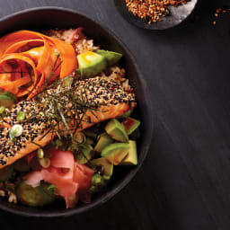 Sesame Salmon Sushi Rolls