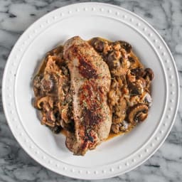 Shallot and Mushroom Pork Tenderloin