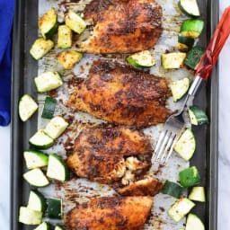 Sheet Pan Baked Blackened Tilapia With Zucchini