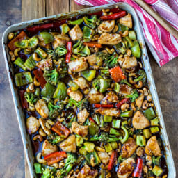 Sheet Pan Cashew Chicken