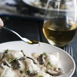 Short Rib Ravioli with Creamy Truffle Mushroom Sauce ~ With Instant Pot Sho